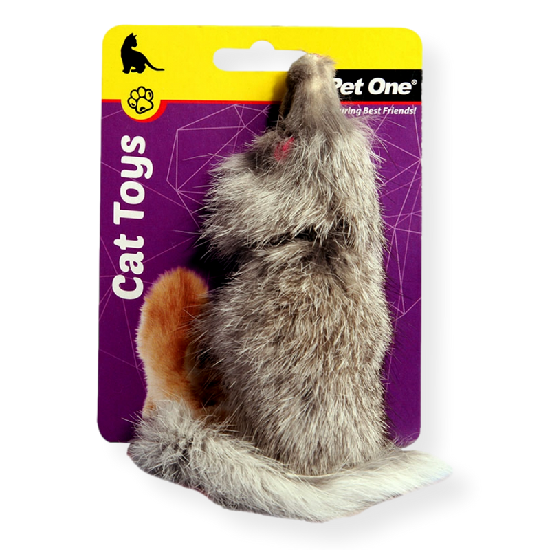 Pet One Cat Toy Grey Mouse 12.5cm