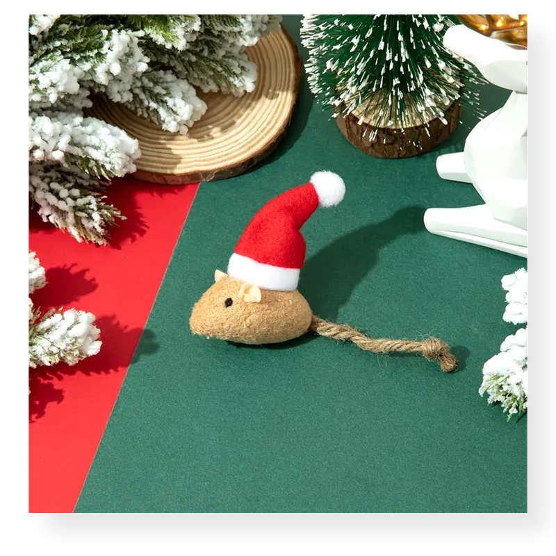 Feline Fine Festive Mouse Cat Toy 10cm