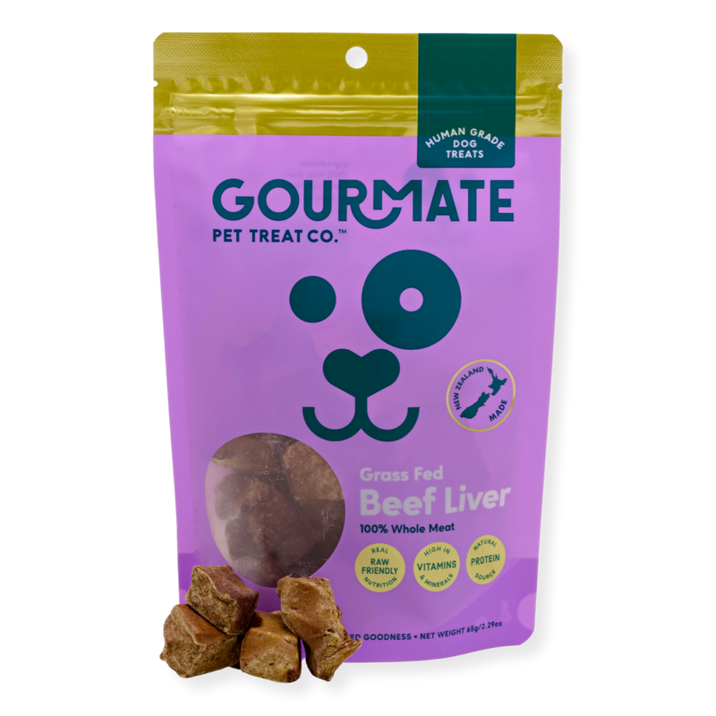 Gourmate Grass Fed Beef Liver Dog Treats 65g