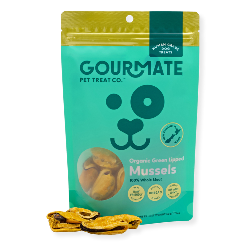 Gourmate Organic Green Lipped Mussels Dog Treats 50g