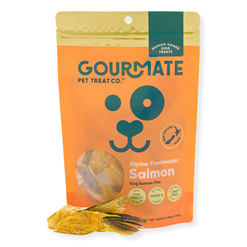 Gourmate Alpine Freshwater Salmon Fins Dog Treats 100g